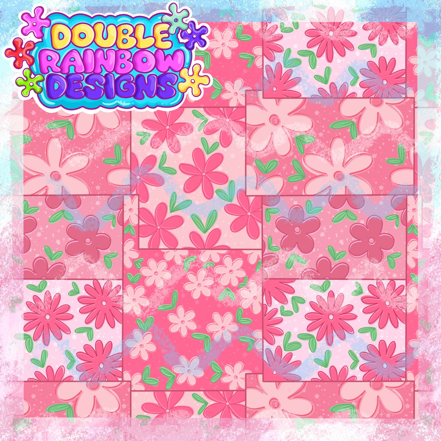 pink patchy floral