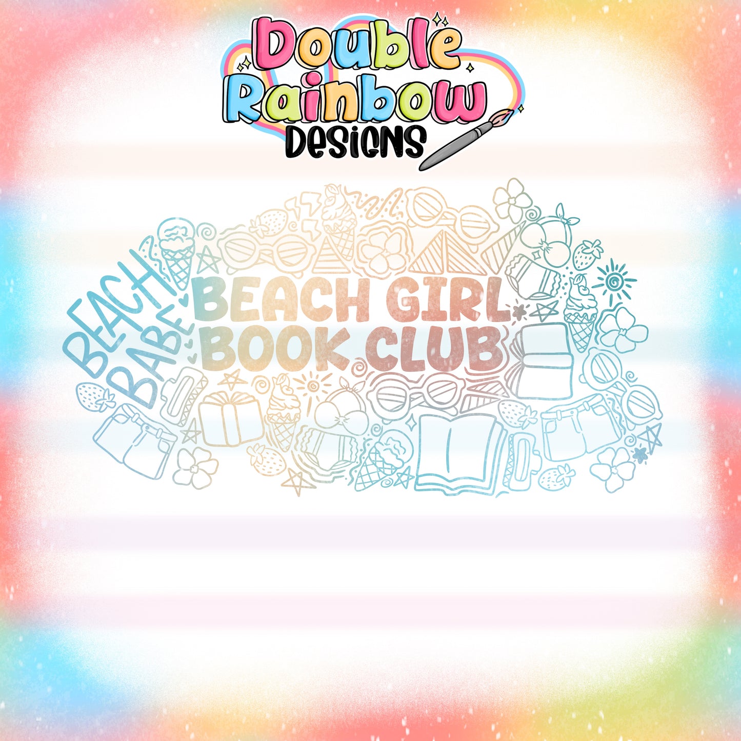 beach book club scratch doodles