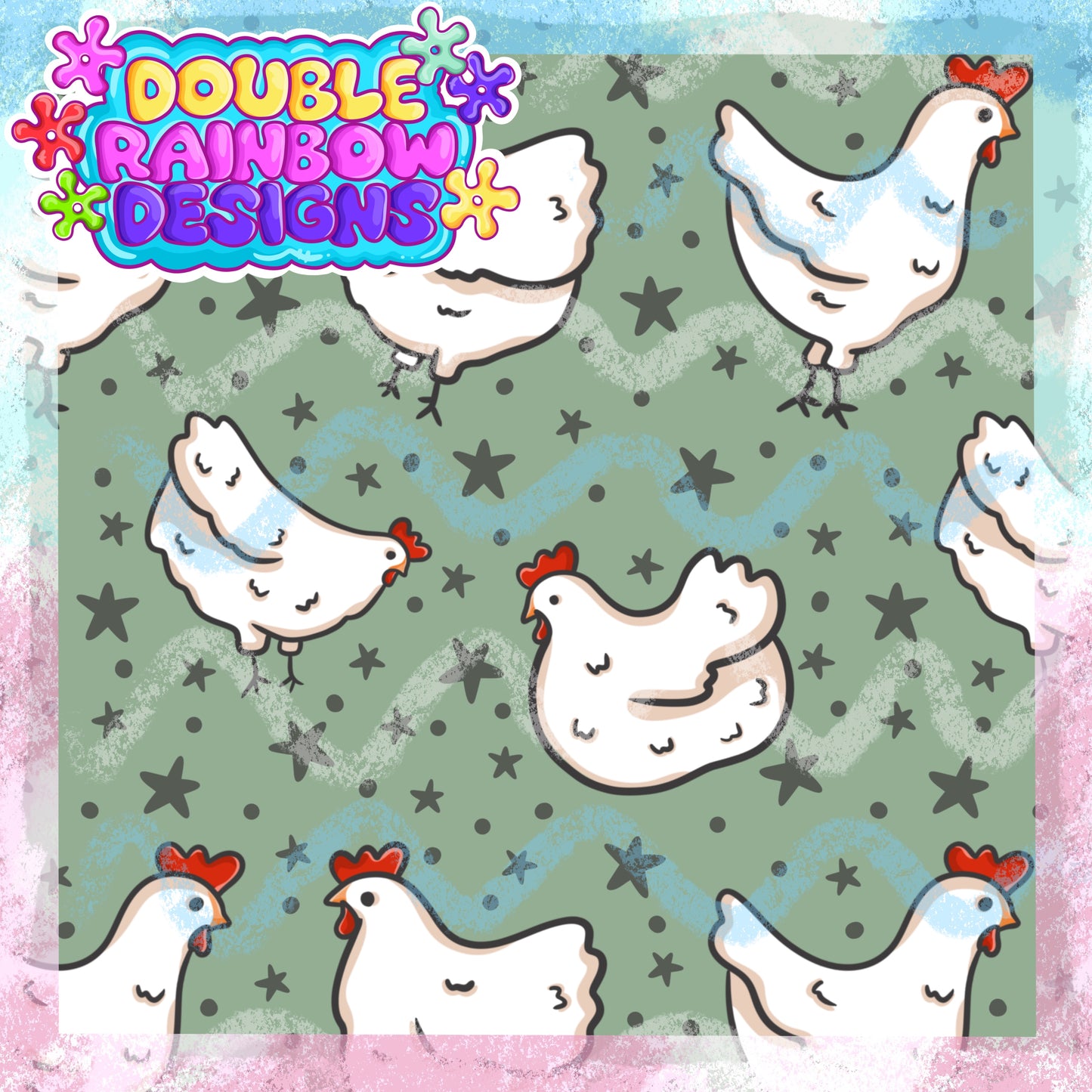 chickens- LIMITED COLORWAY WILL NEVER RESTOCK
