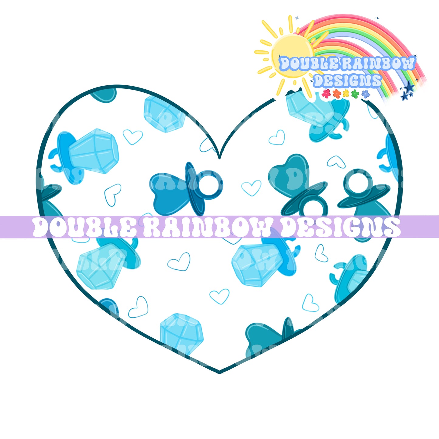 blue heart rings