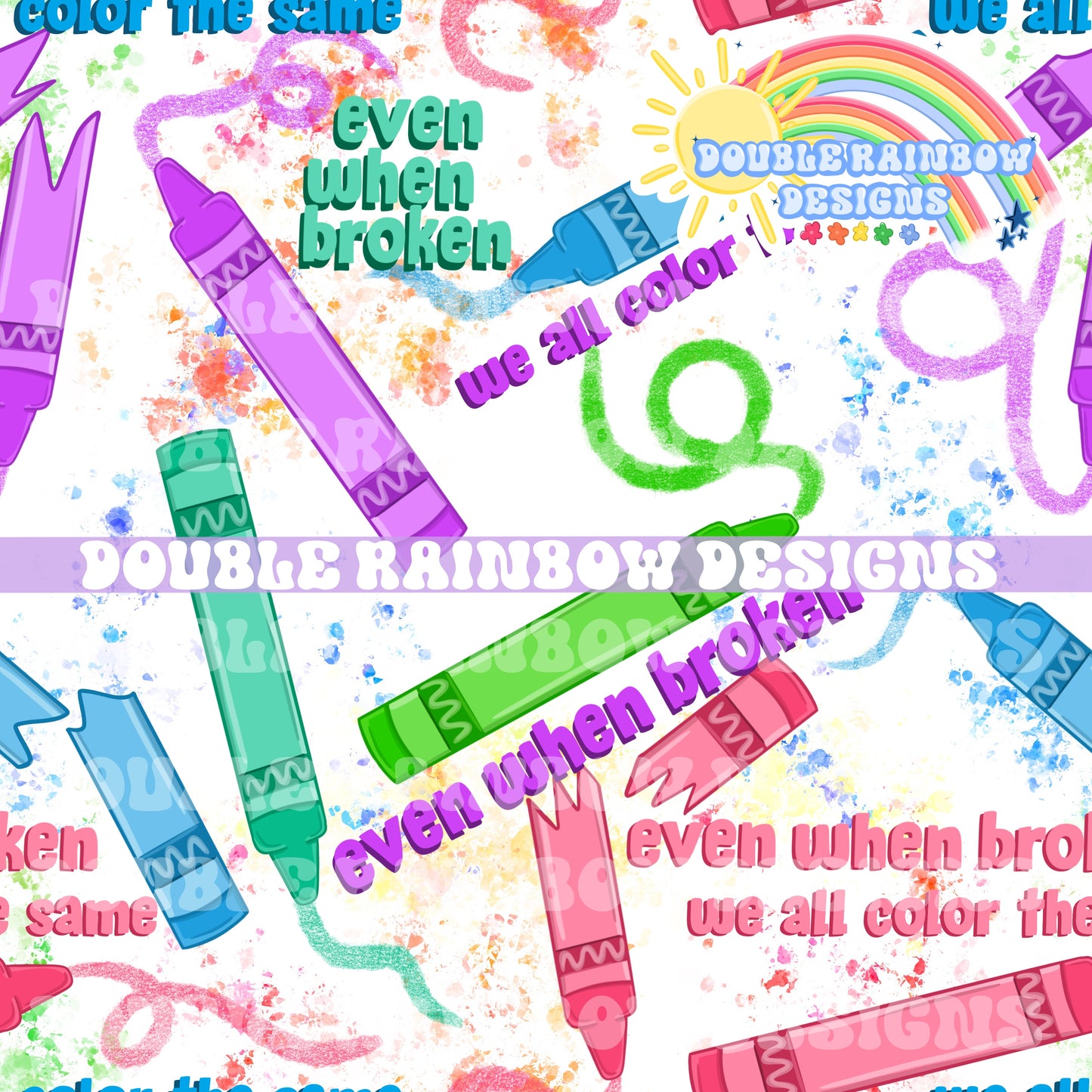 broken crayons splatter