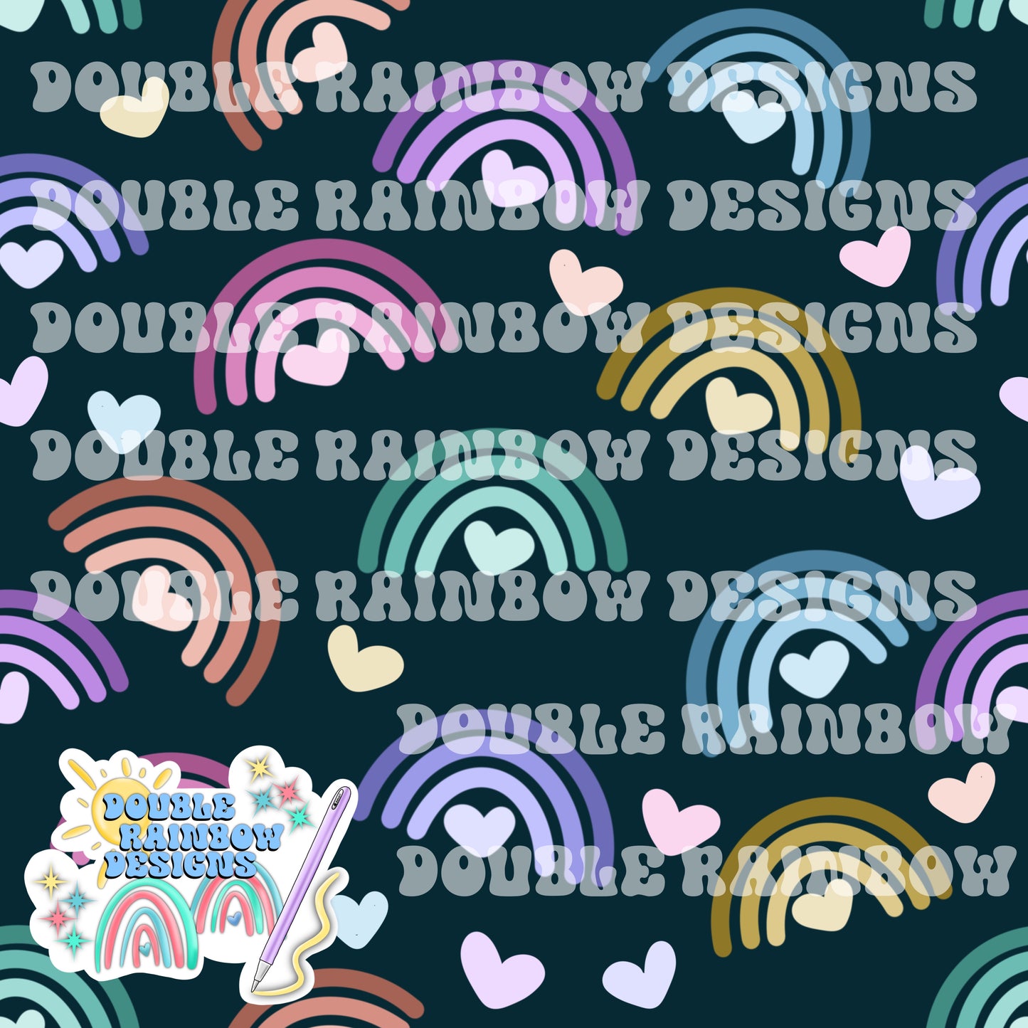 heart rainbows