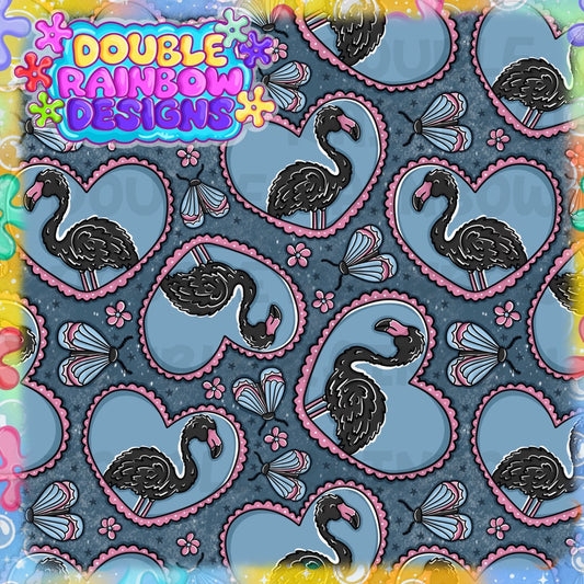 flamingo hearts