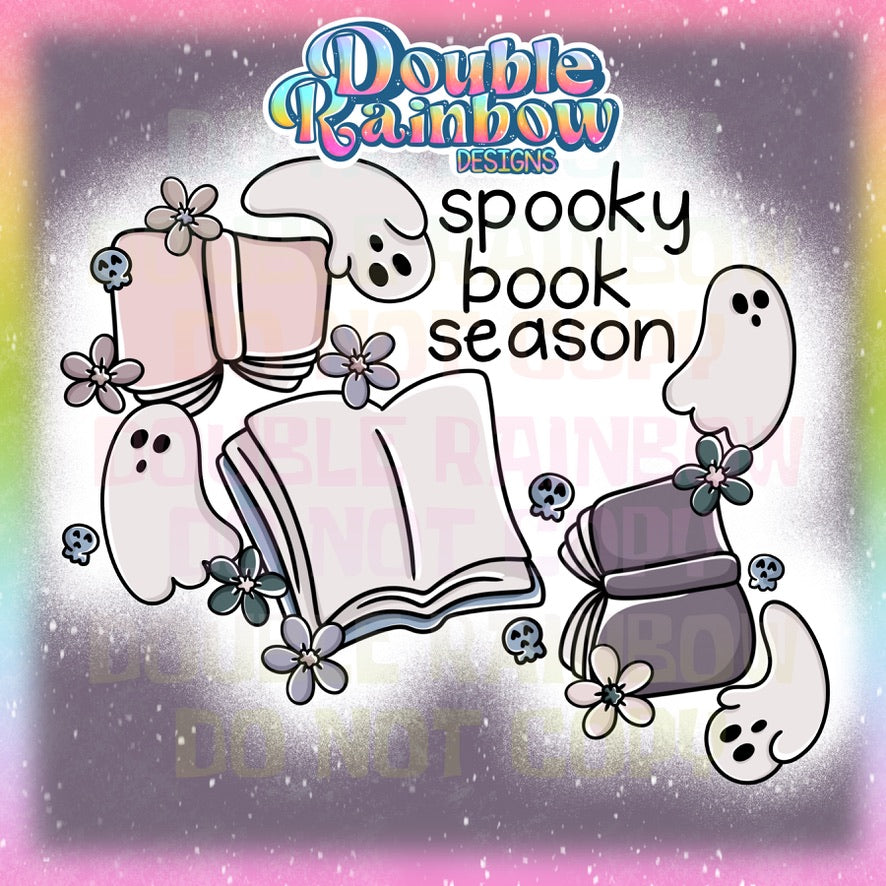spooky book season doodles