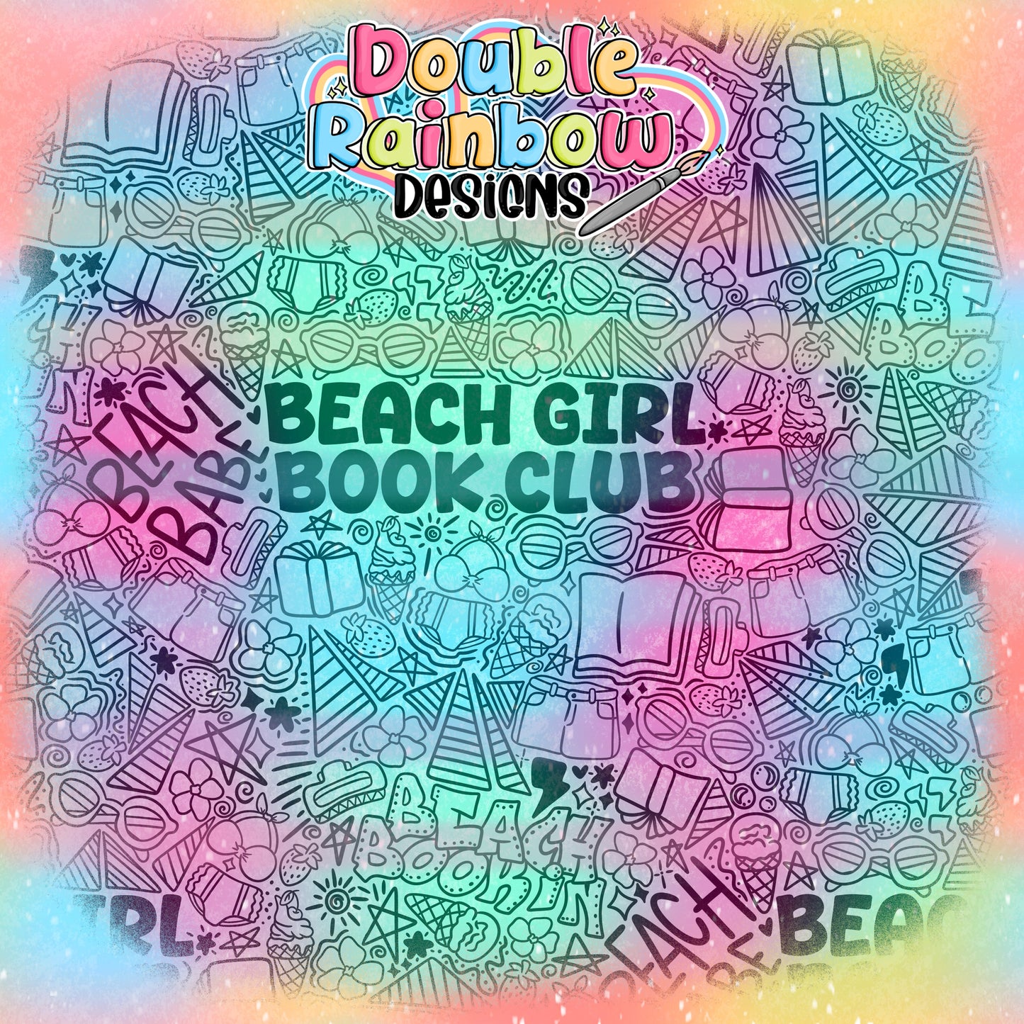 beach book club scratch doodles