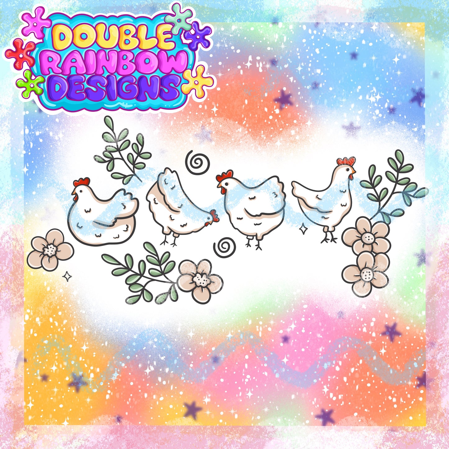 chicken floral