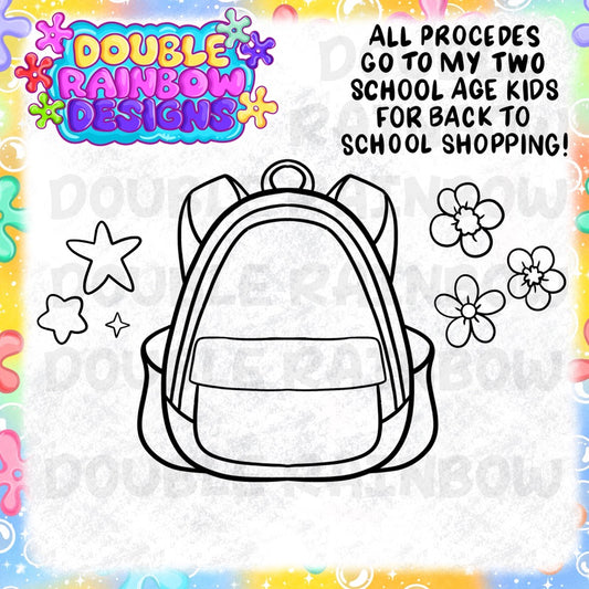 custom design your own backpack seamless / png