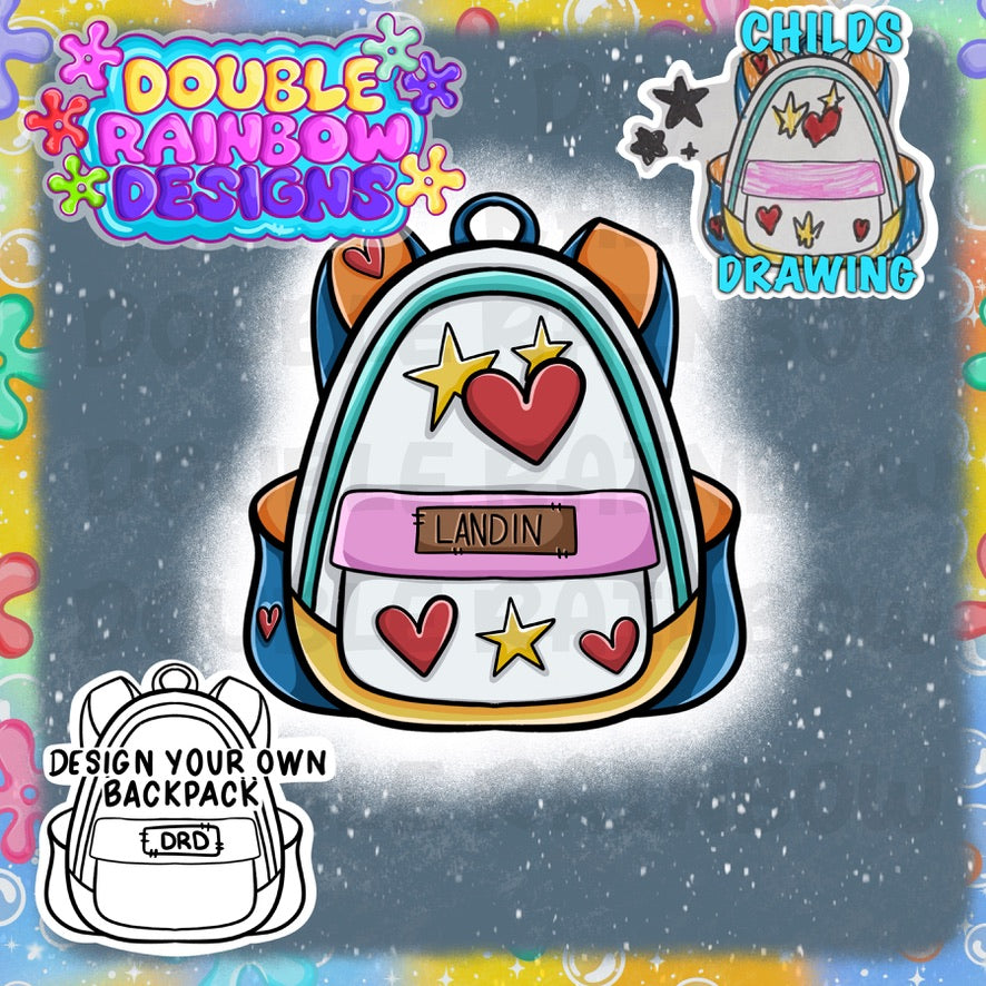 custom design your own backpack seamless / png