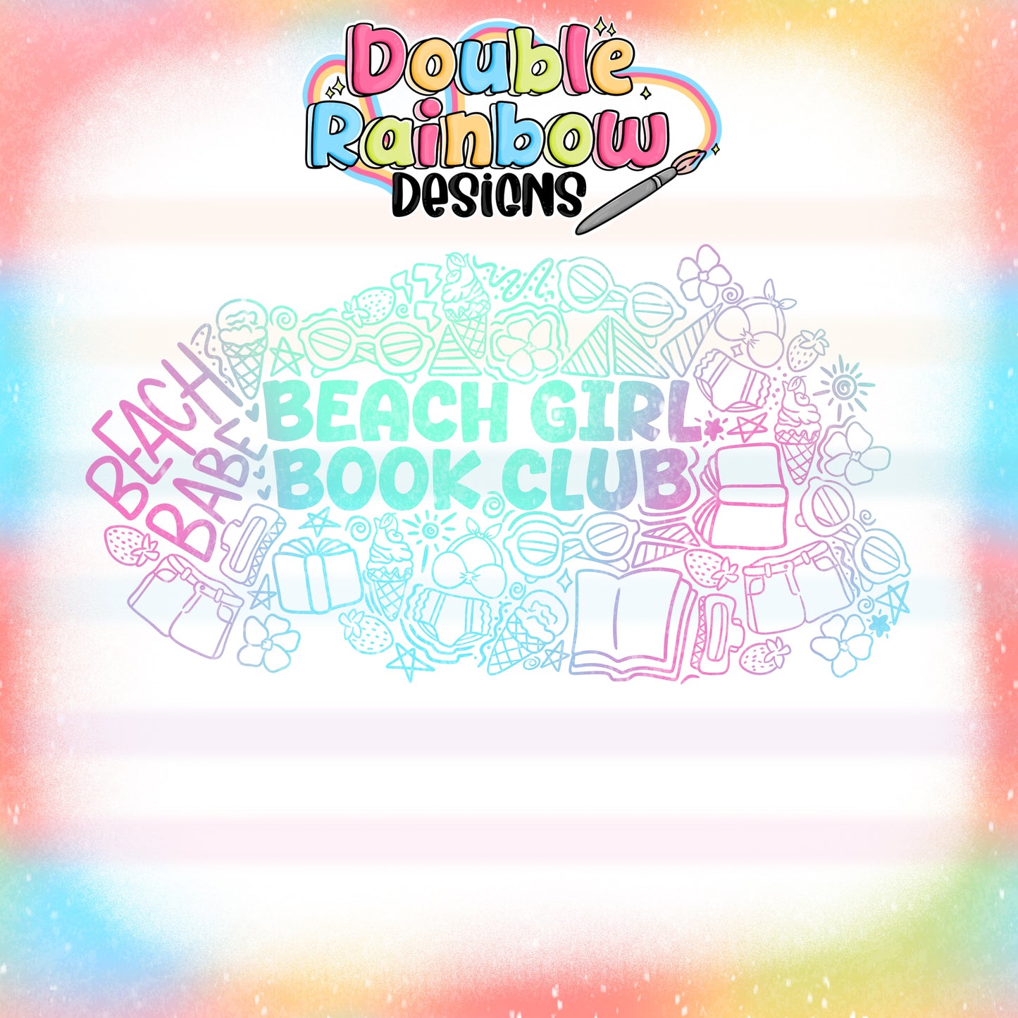 beach book club scratch doodles