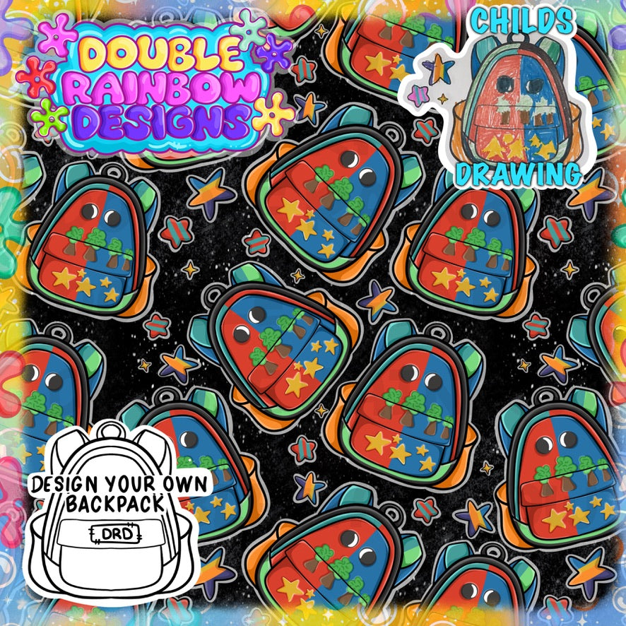 custom design your own backpack seamless / png