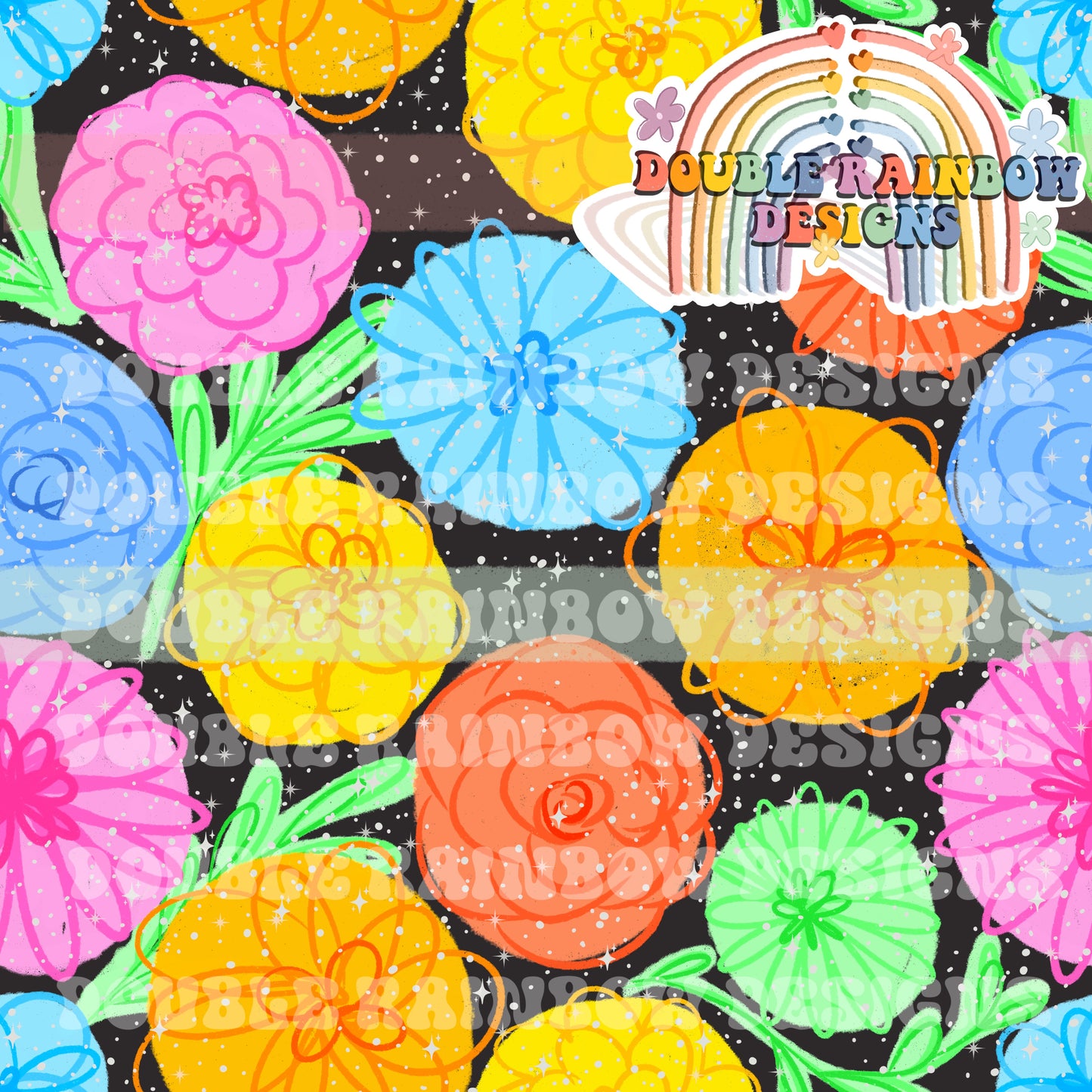 Neon floral