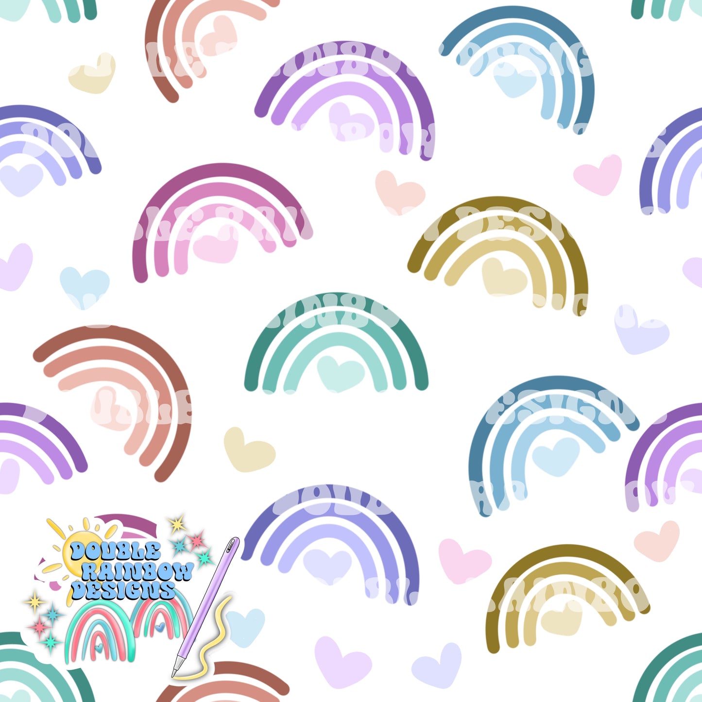 heart rainbows