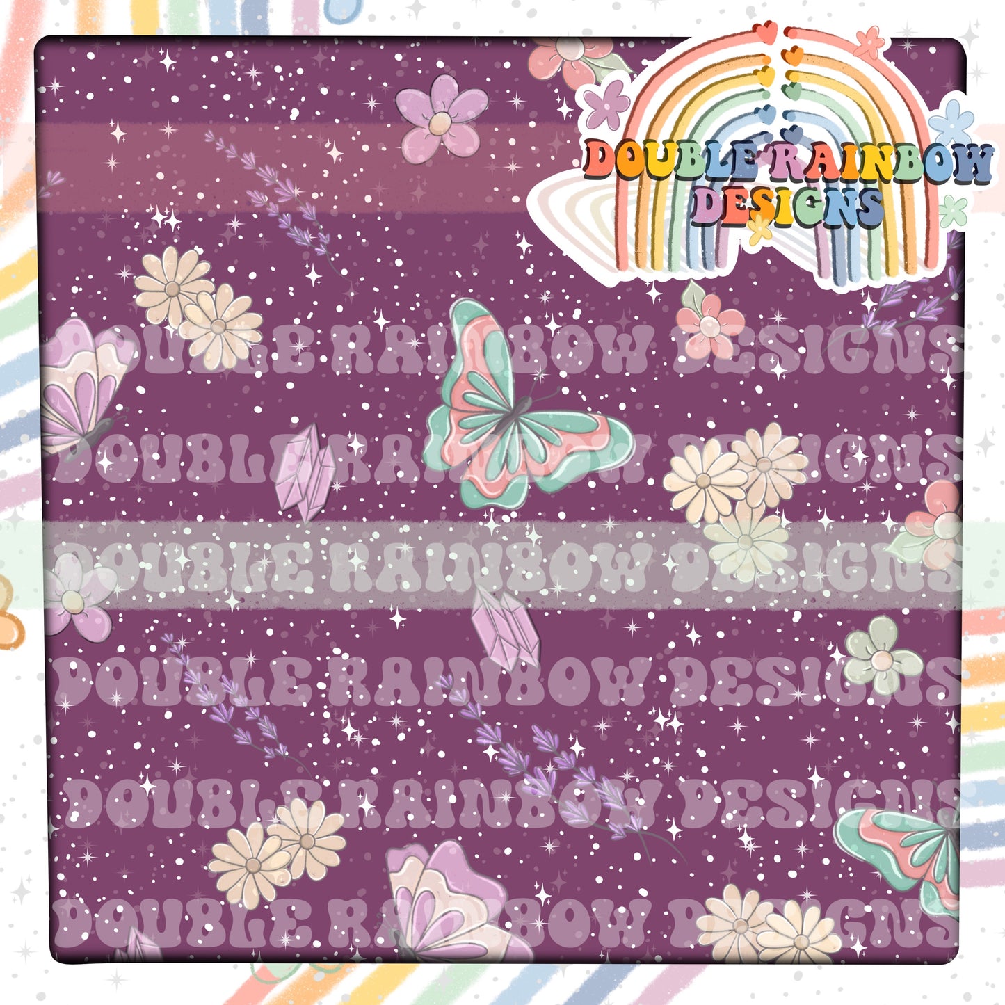 purple butterfly floral