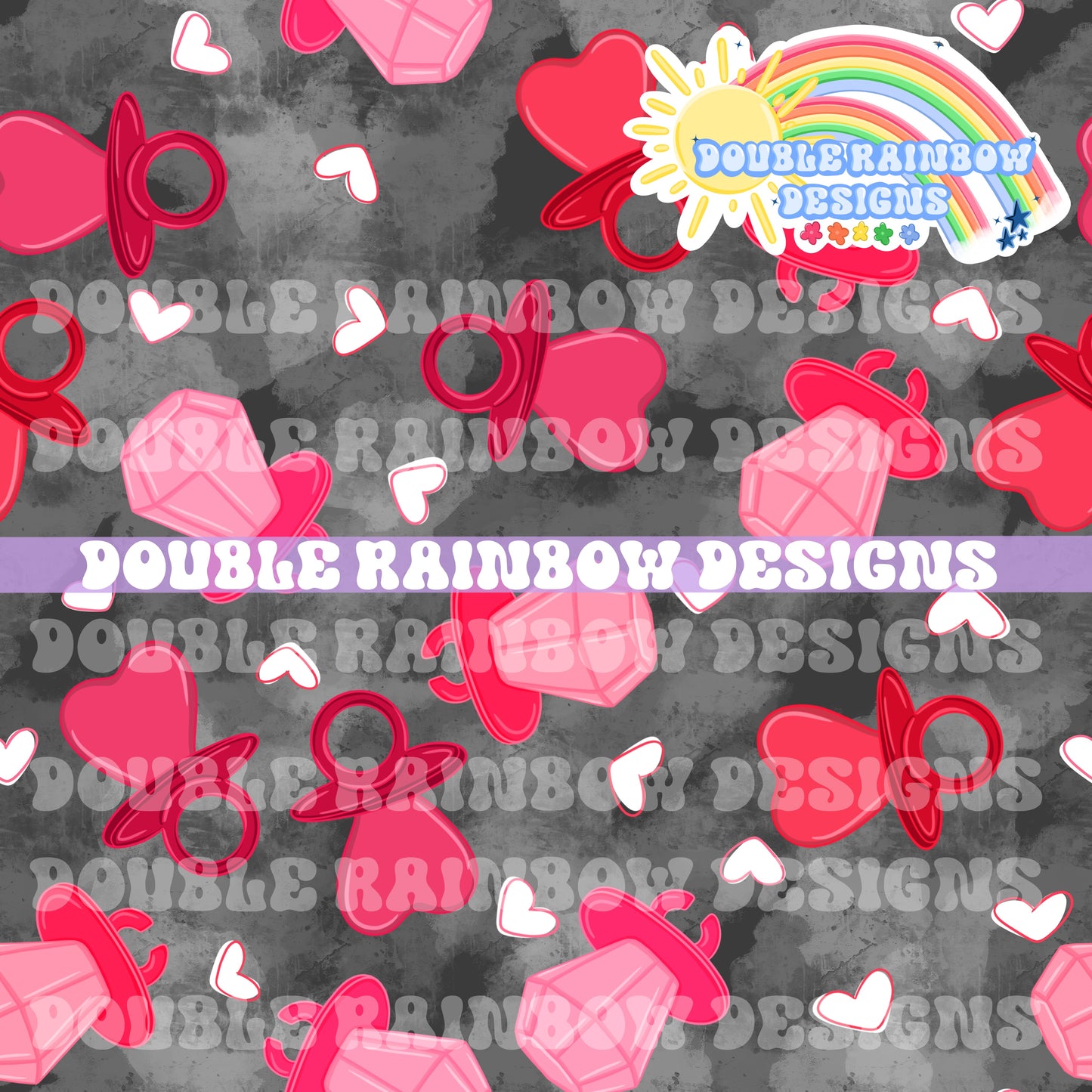 pink heart rings