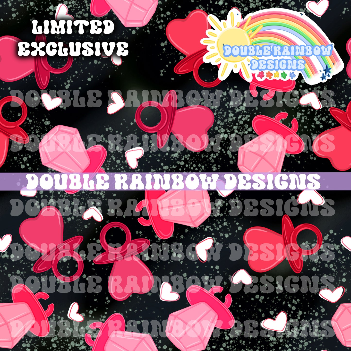 pink heart rings