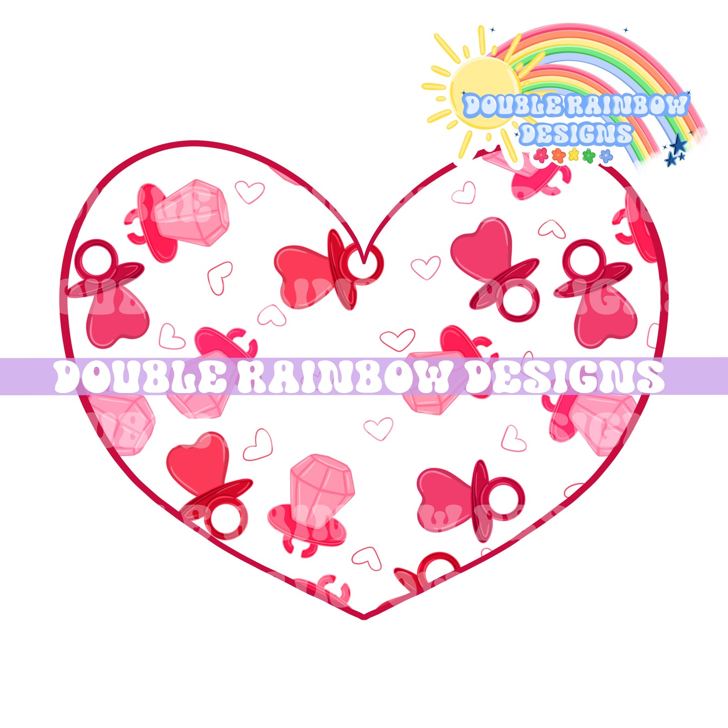 pink heart rings