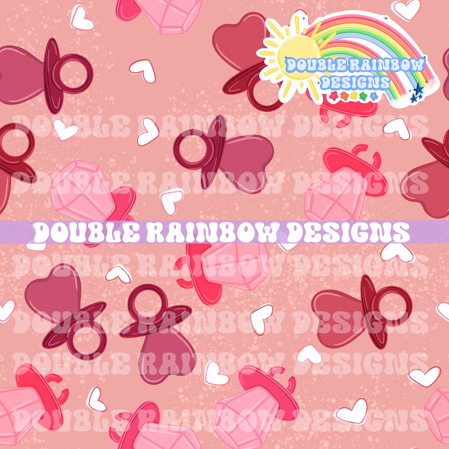 pink heart rings