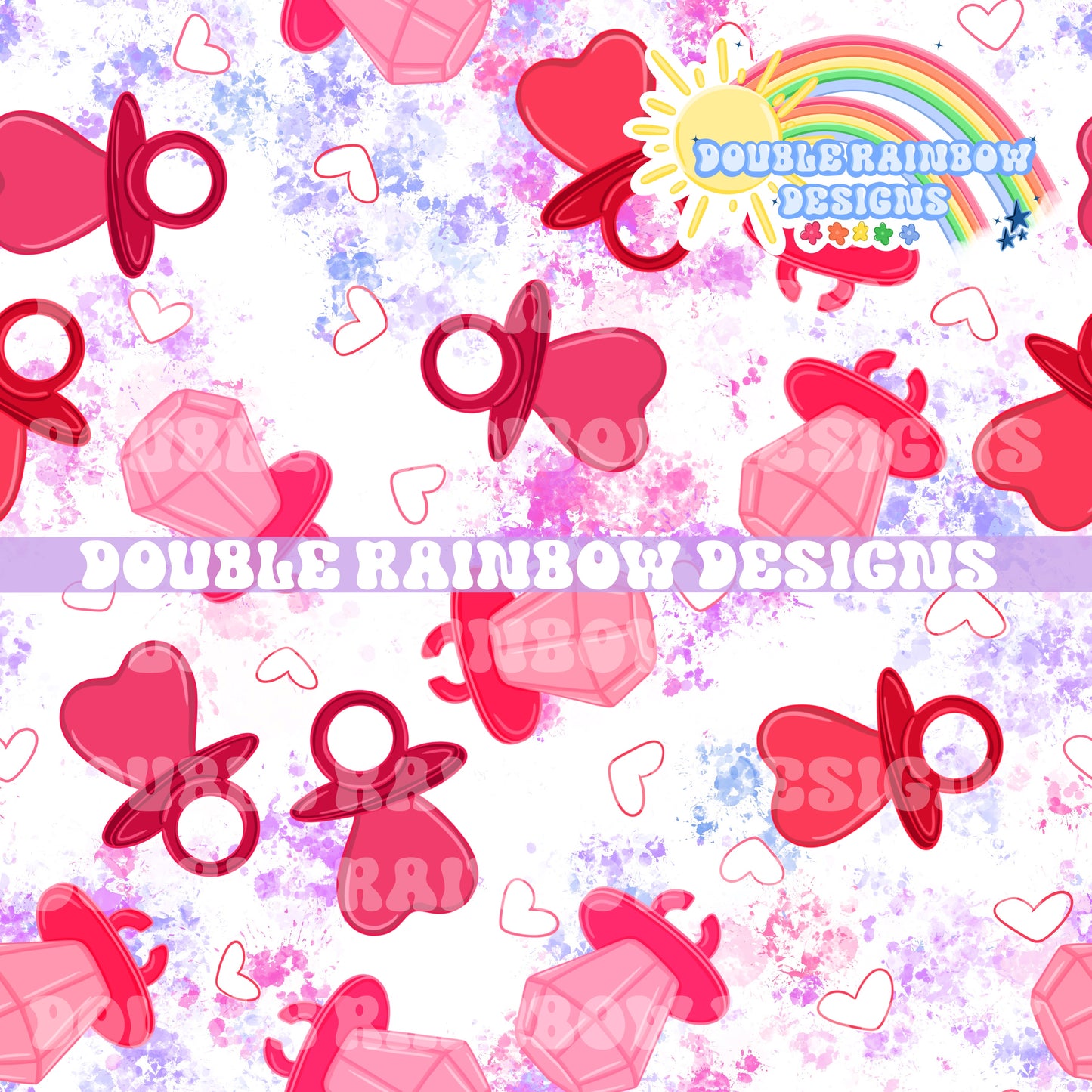 pink heart rings